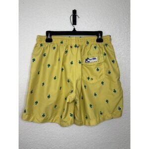 Surf Style‎ Mens Yellow Pineapple Sunglasses Embroidered Swim Trunks Large